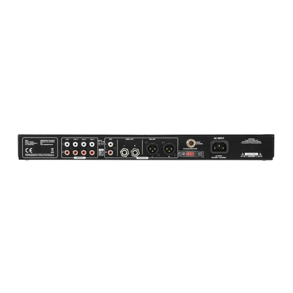 OMNITRONIC EP-220PR Vorverstärker mit MP3-Player und FM-Radio