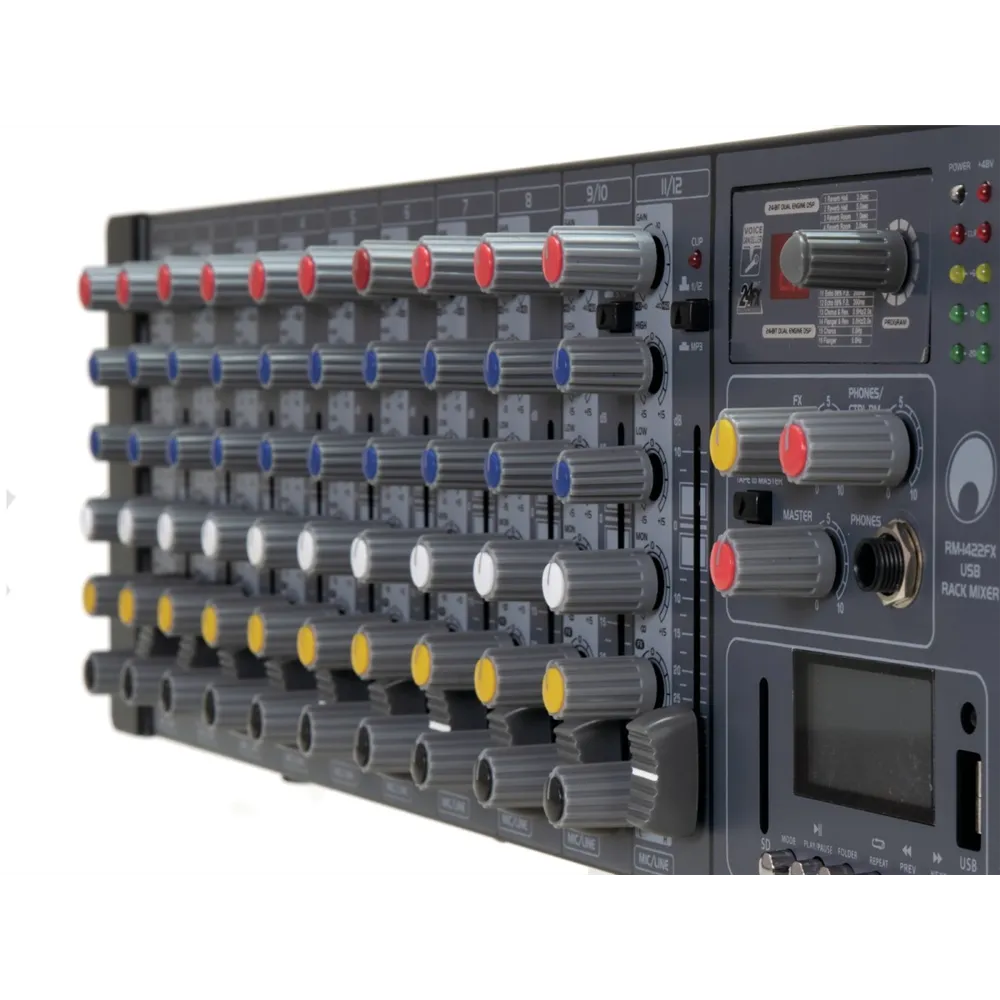 OMNITRONIC RM-1422FX USB Rack-Mixer