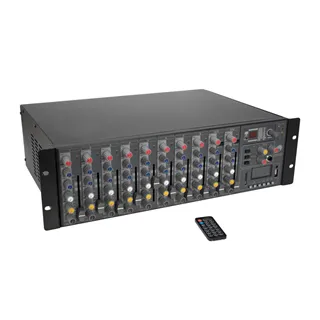 OMNITRONIC RM-1422FXA USB Rack-Power-Mixer