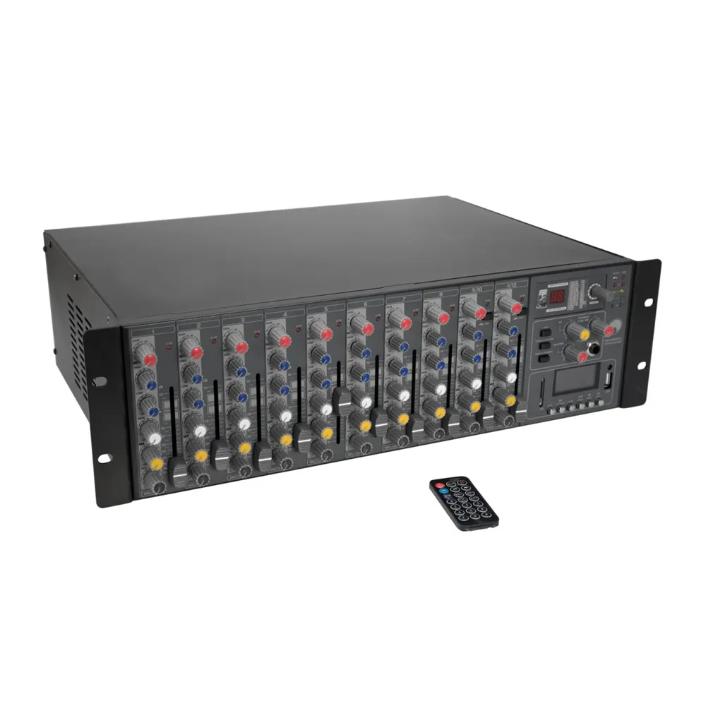 OMNITRONIC RM-1422FXA USB Rack-Power-Mixer