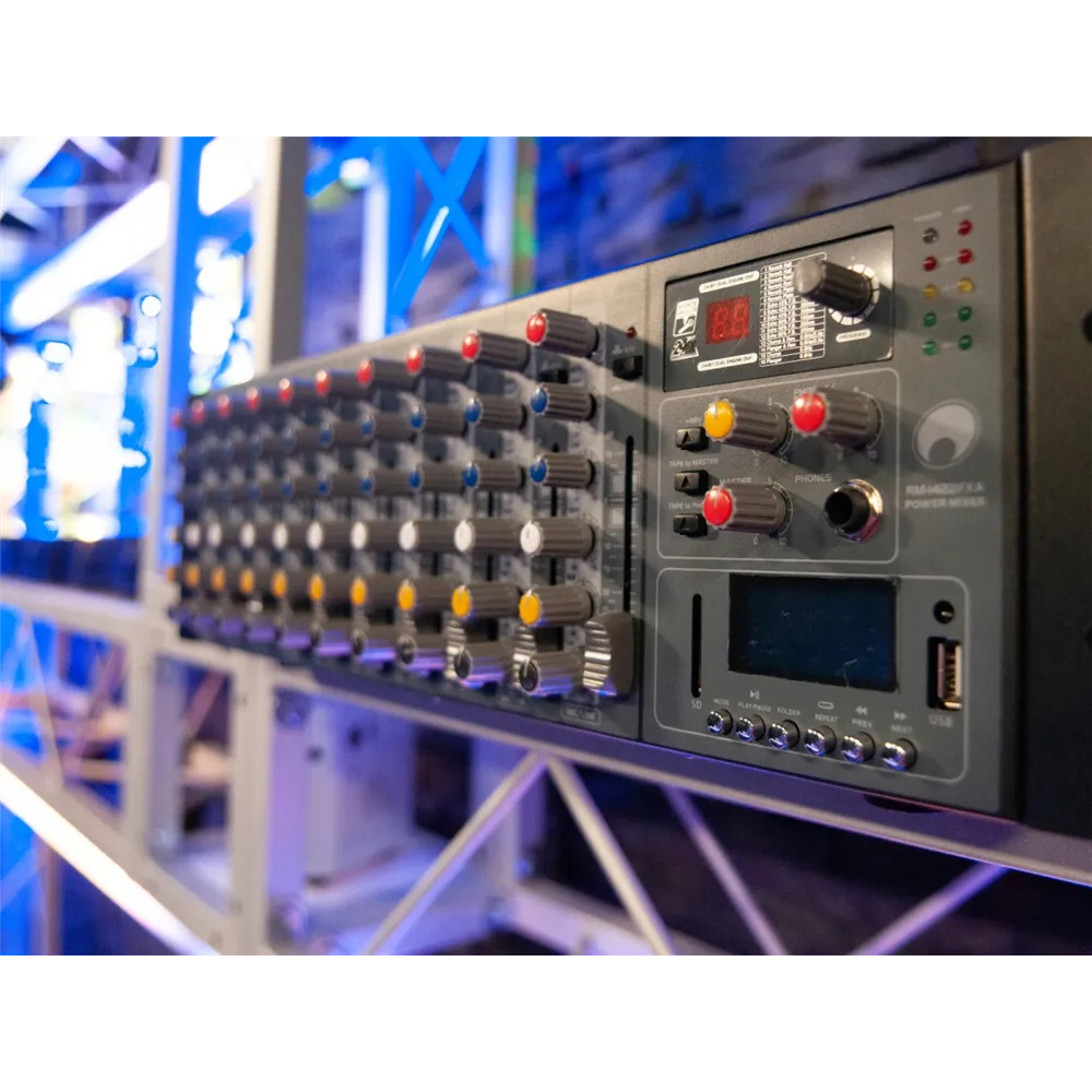 OMNITRONIC RM-1422FXA USB Rack-Power-Mixer
