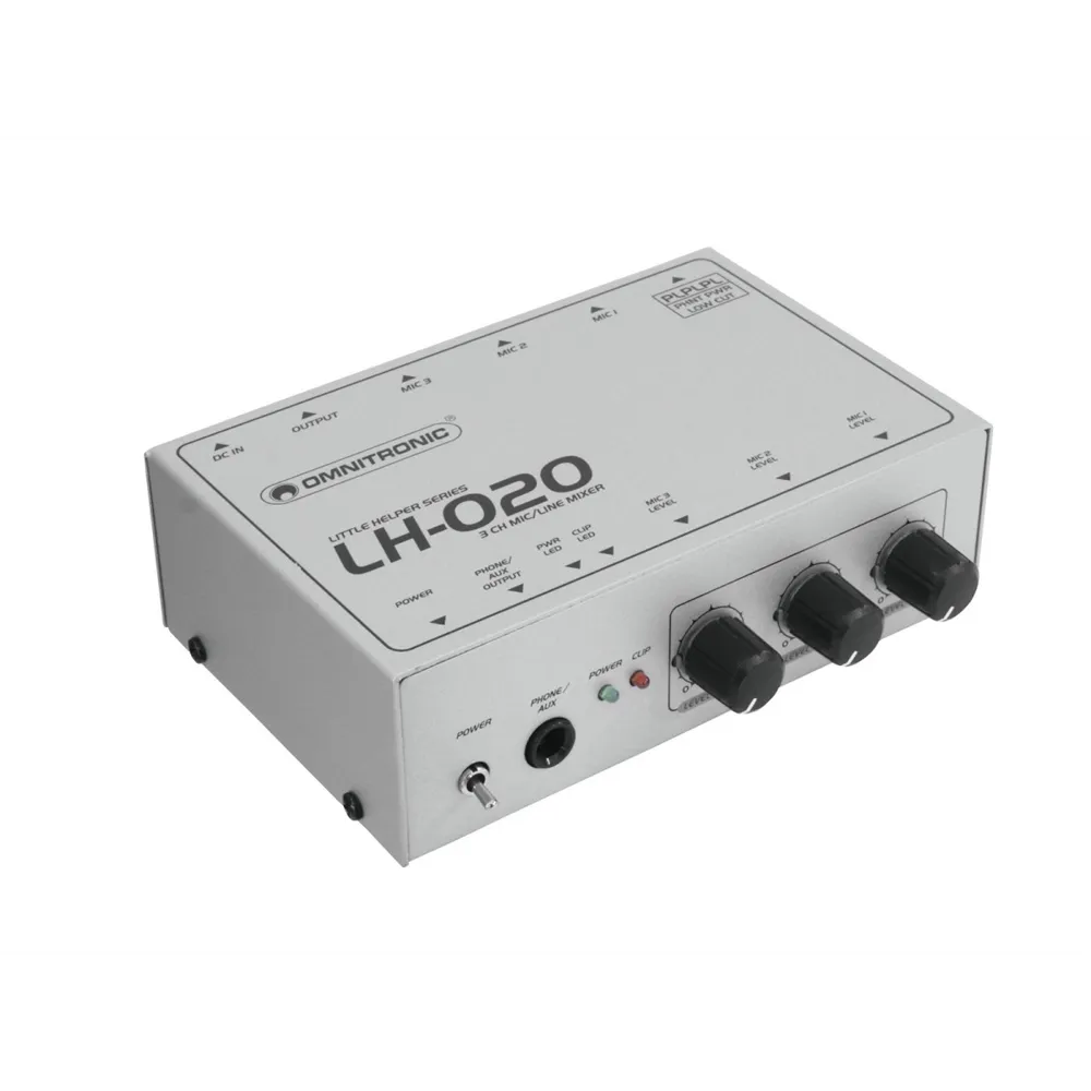OMNITRONIC LH-020 3-Kanal-Mikrofonmixer