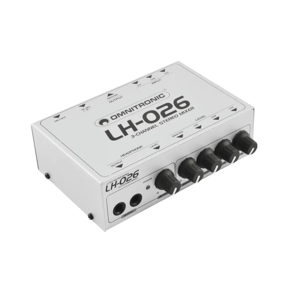 OMNITRONIC LH-026 3-Kanal-Stereo-Mixer