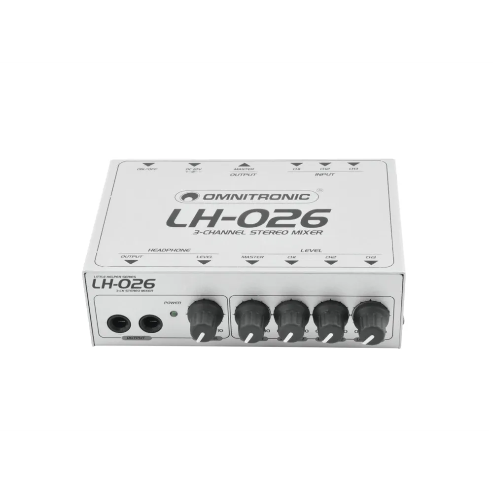 OMNITRONIC LH-026 3-Kanal-Stereo-Mixer