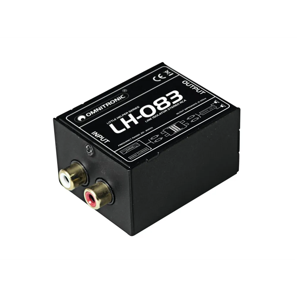 OMNITRONIC LH-083 Stereo-Isolator RCA S