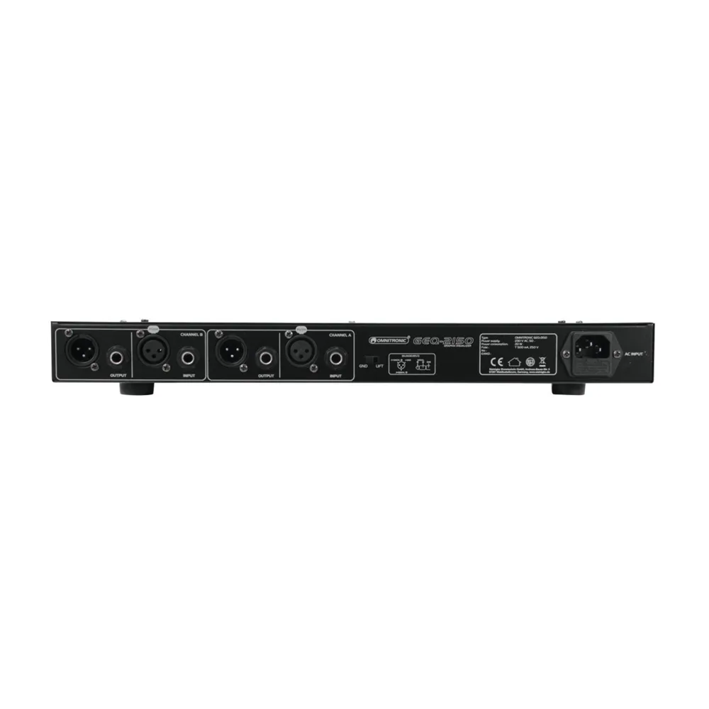 OMNITRONIC GEQ-2150 Equalizer 2x15-Band