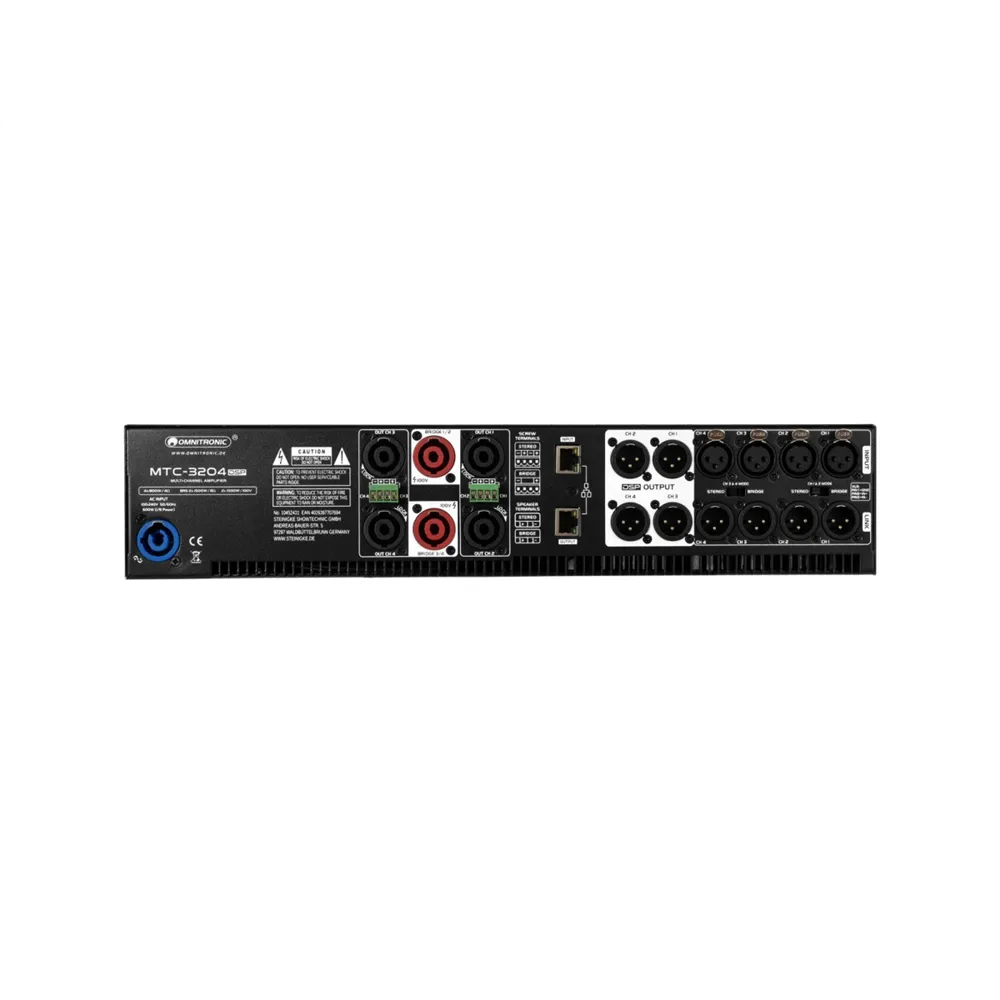 OMNITRONIC MTC-3204DSP 4-Kanal Endstufe mit DSP