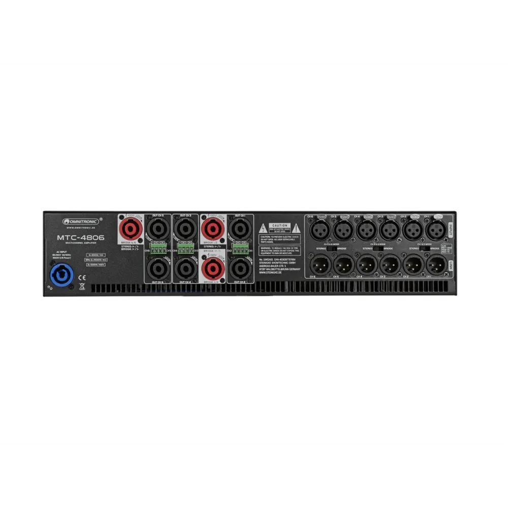 OMNITRONIC MTC-4806 6-Kanal Endstufe