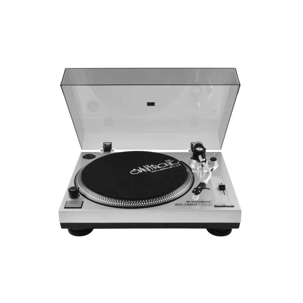 OMNITRONIC BD-1380 USB-Plattenspieler sil