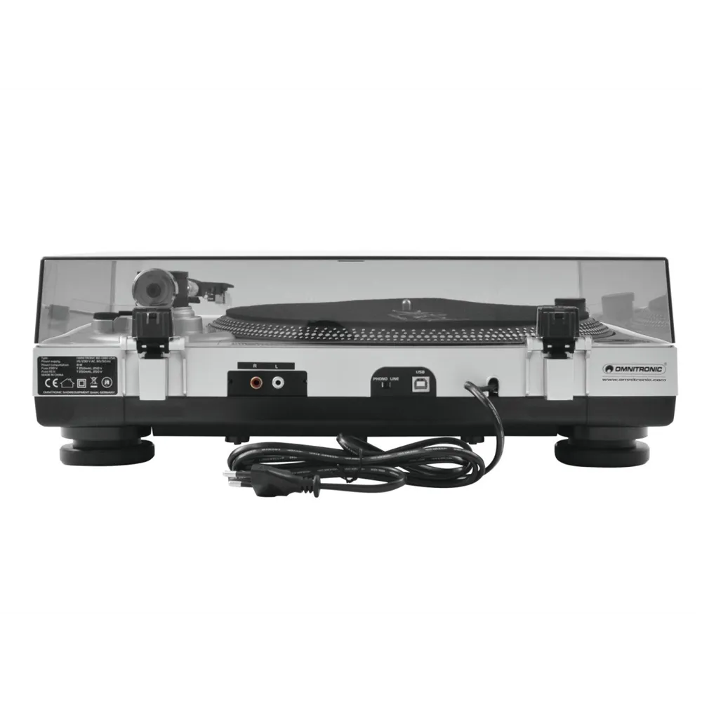 OMNITRONIC BD-1380 USB-Plattenspieler sil