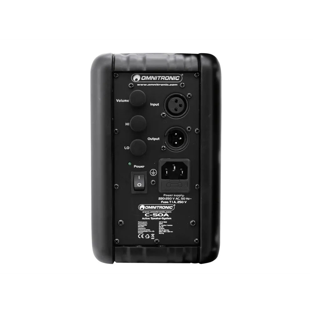 OMNITRONIC C-50A aktiv schwarz 2x