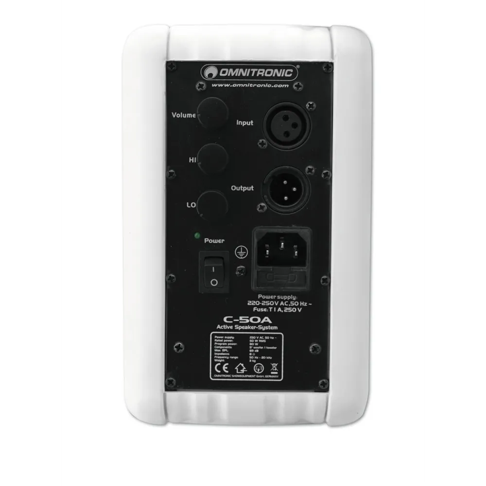 OMNITRONIC C-50A aktiv weiß 2x