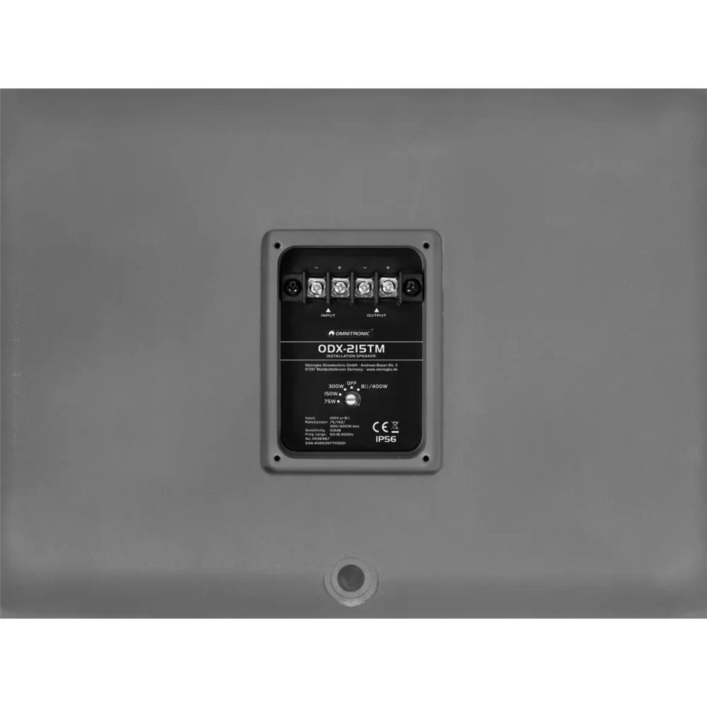 OMNITRONIC ODX-215TM Installationslautsprecher 100V dunkelgrau