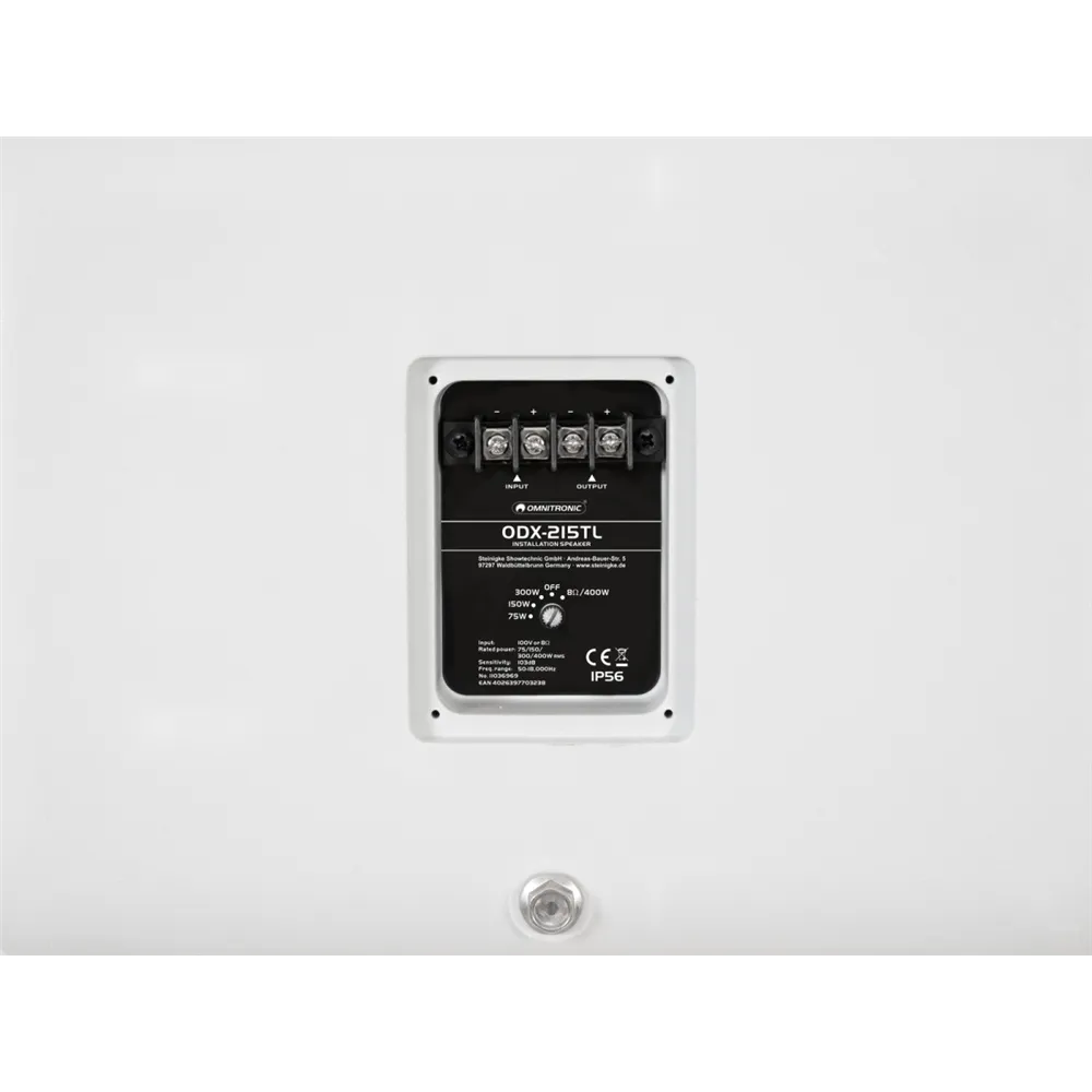OMNITRONIC ODX-215TL Installationslautsprecher 100V weiß