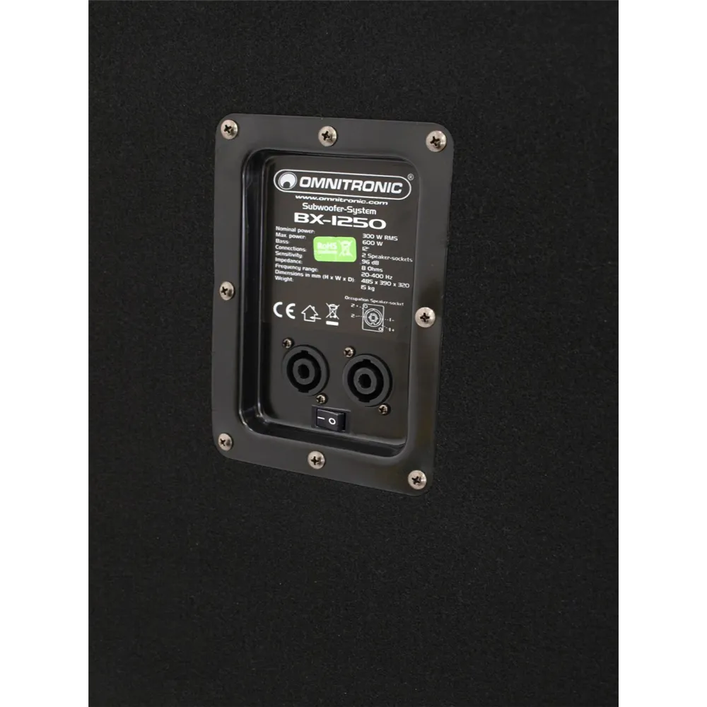 OMNITRONIC BX-1250 Subwoofer 600W
