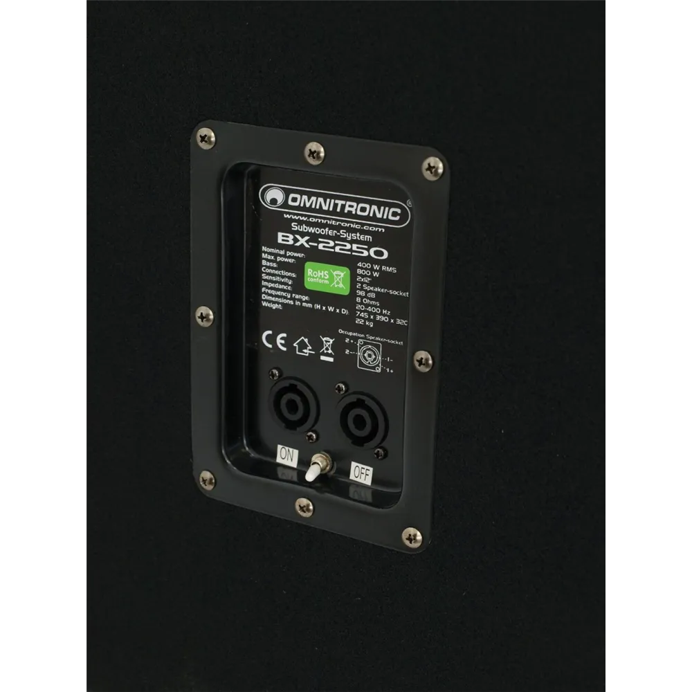 OMNITRONIC BX-2250 Subwoofer 800W