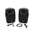 OMNITRONIC XFM-212AP Active 2-Way Speaker Set with Wireless Microphone