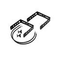 OMNITRONIC BOB-4 Extension Bracket Black 2x