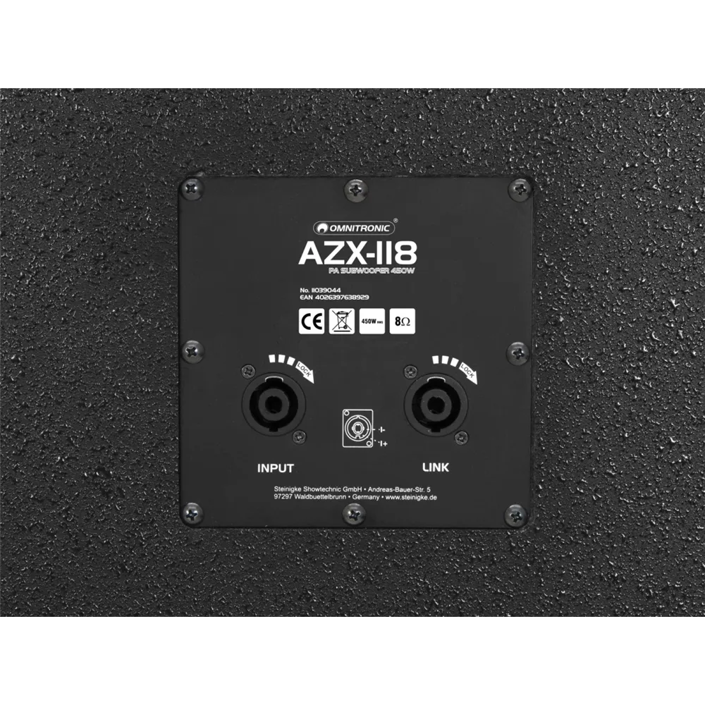 OMNITRONIC AZX-118 PA-Subwoofer 450W