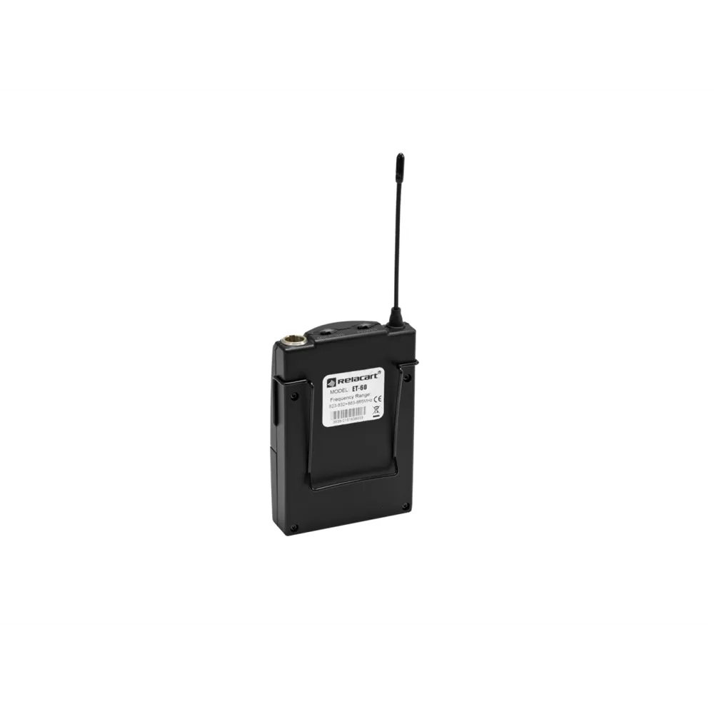 RELACART ET-60 Bodypack mit Lavalier-Mikrofon für WAM-402