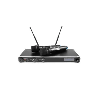 OMNITRONIC UHF-302 2-Kanal-Funkmikrofonsystem 823-832/863-865MHz