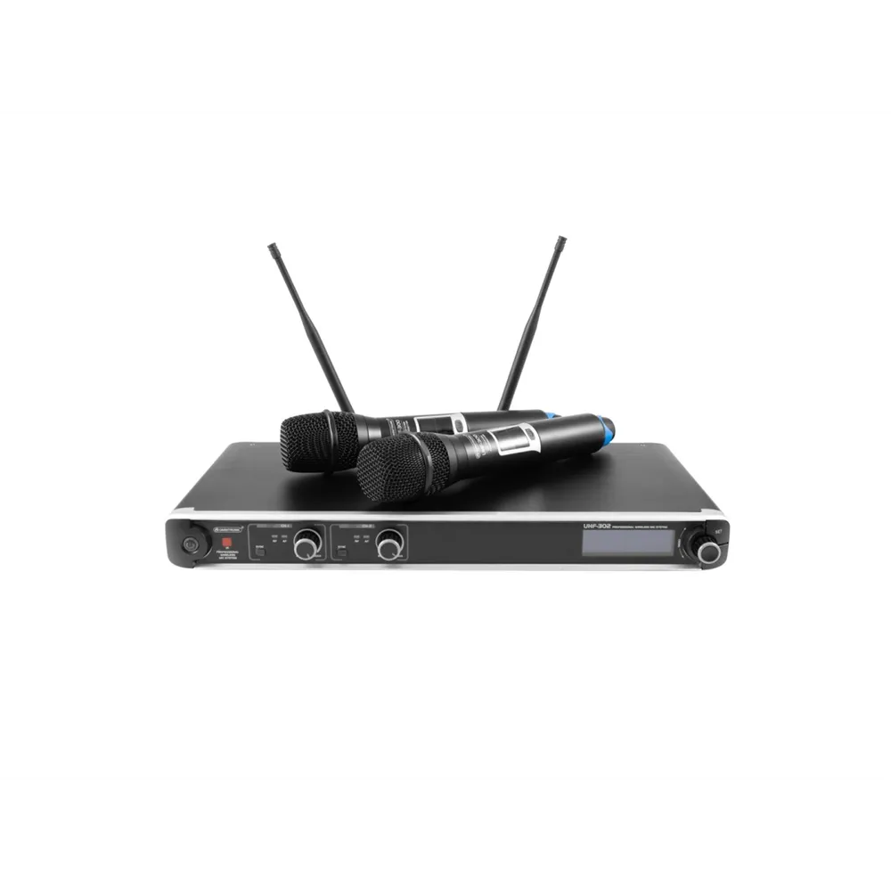 OMNITRONIC UHF-302 2-Kanal-Funkmikrofonsystem 823-832/863-865MHz
