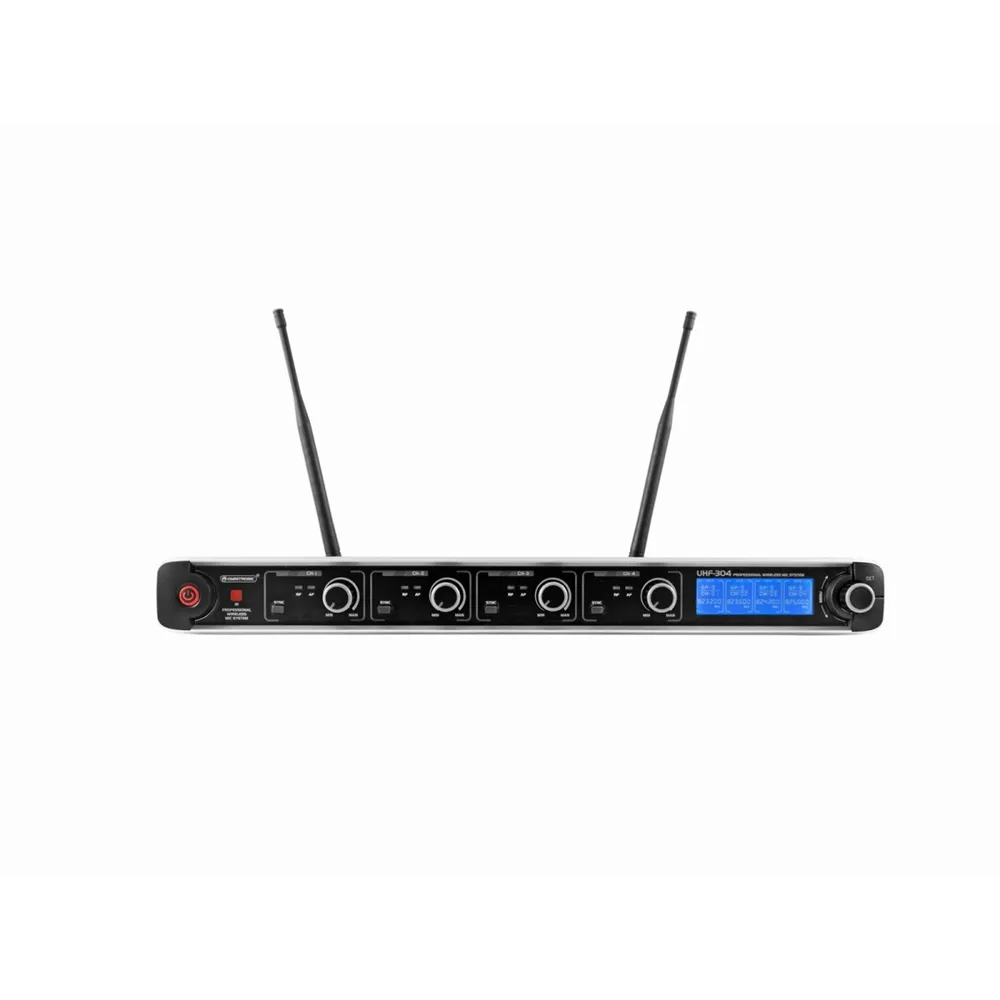OMNITRONIC UHF-304 4-Kanal-Funkmikrofonsystem 823-832/863-865MHz
