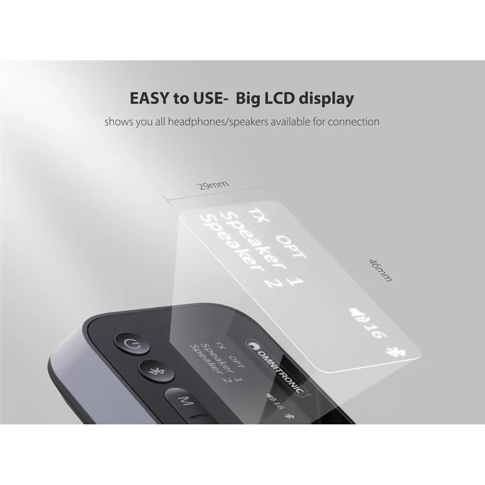 OMNITRONIC BDT-5.0 Bluetooth 5.0 Transceiver