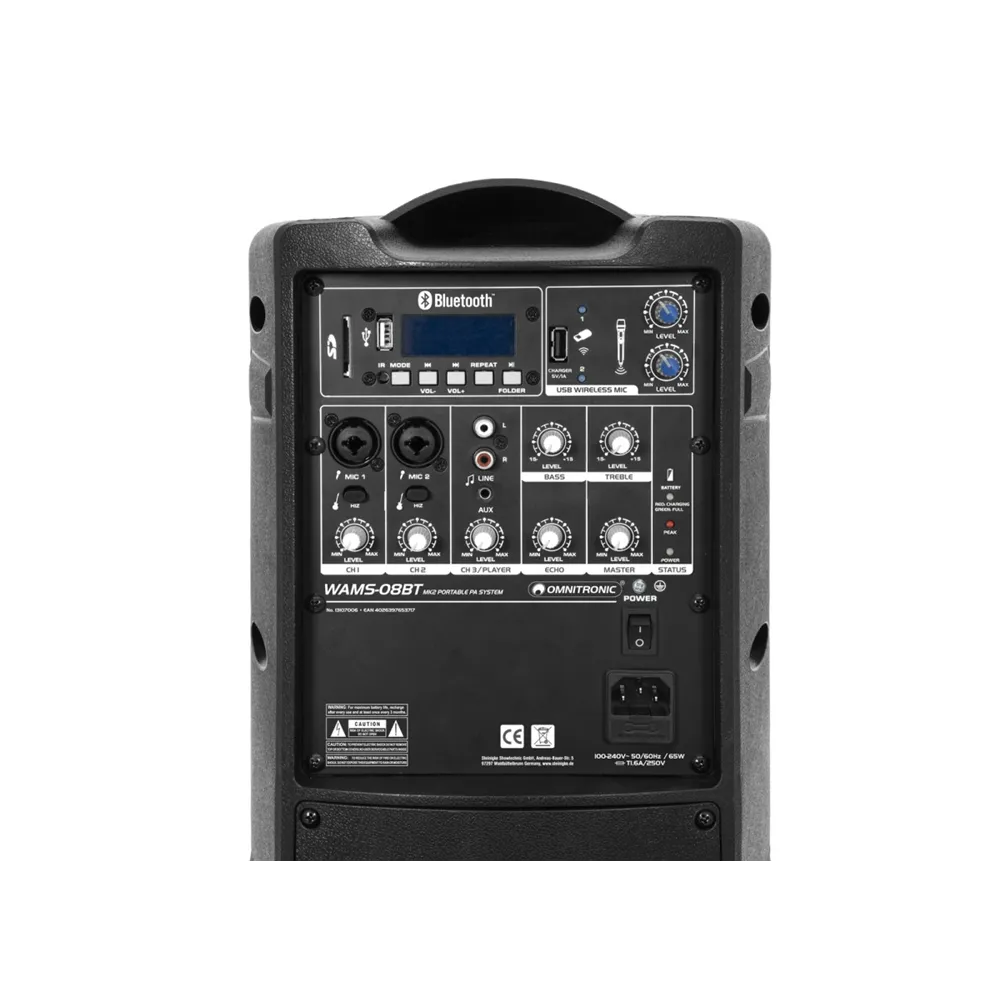 OMNITRONIC WAMS-08BT MK2 Drahtlos-PA-System
