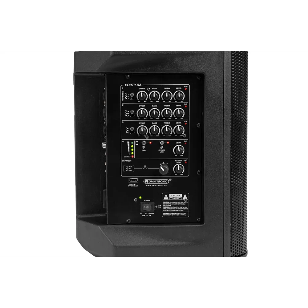 OMNITRONIC PORTY-8A Drahtlos-PA-System