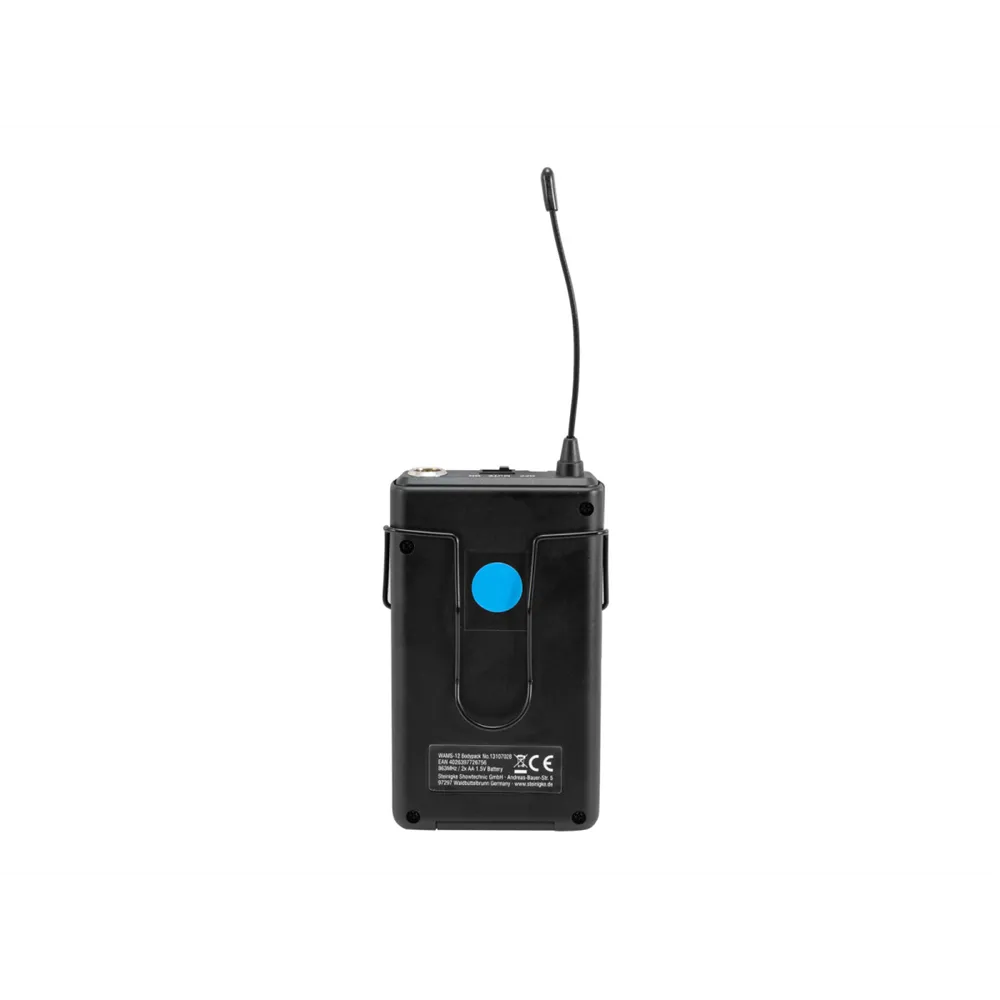 OMNITRONIC WAMS-12 Taschensender inkl. Kopfbügelmikrofon 863MHz
