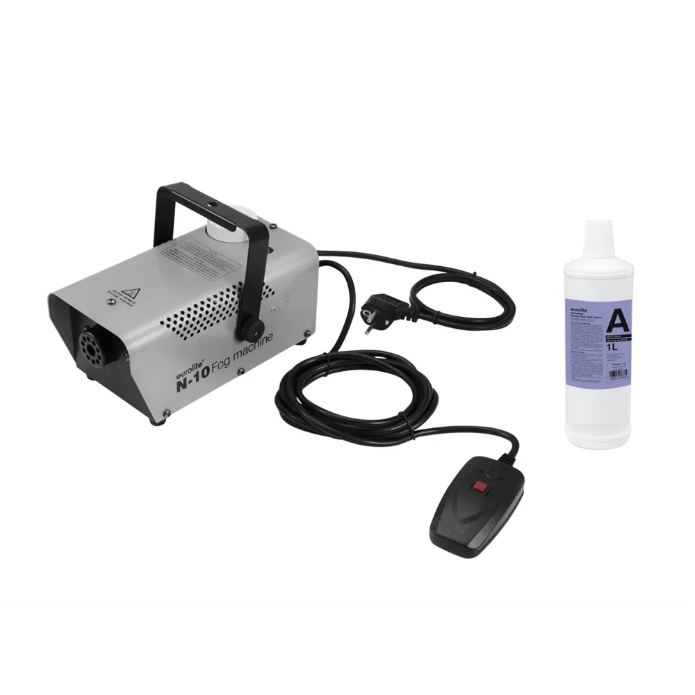 EUROLITE Set N-10 silber + A2D Action Nebelfluid 1l