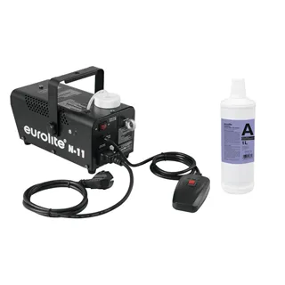 EUROLITE Set N-11 LED Hybrid blau Nebelmaschine + A2D Action Nebelfluid 1l