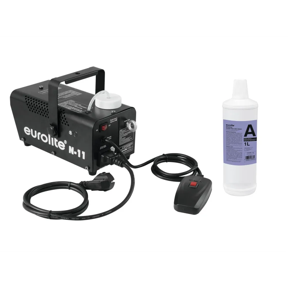 EUROLITE Set N-11 LED Hybrid blau Nebelmaschine + A2D Action Nebelfluid 1l