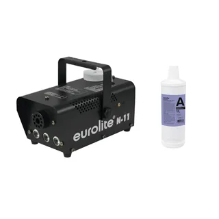 EUROLITE Set N-11 LED Hybrid amber Nebelmaschine + A2D Action Nebelfluid 1l