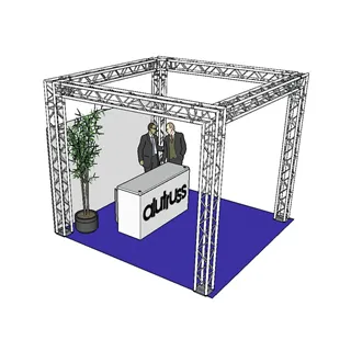 ALUTRUSS Traversenset QUADLOCK 6082 Quadrat 4x4x3,5m (BxTxH)