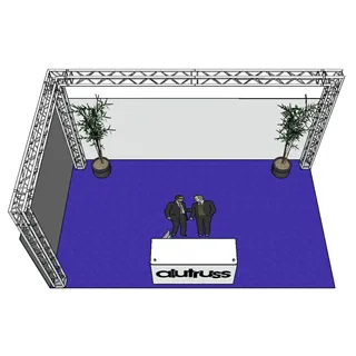 ALUTRUSS Traversenset QUADLOCK 6082 L-Form 7x4x3,5m (BxTxH)
