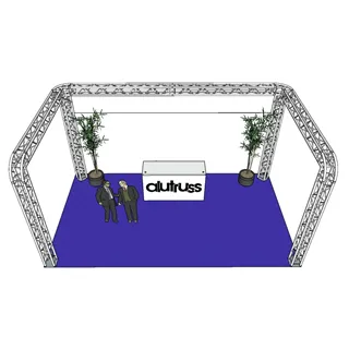 ALUTRUSS Traversenset QUADLOCK 6082R U-Form 7x4x3,5m (BxTxH)