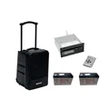 OMNITRONIC MOM-10BT4 Modular Wireless PA System Set + CD Player with USB & SD + 2x Battery
