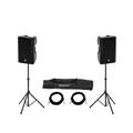 OMNITRONIC Set 2x XKB-212A + MOVE MK2 Speaker Stands