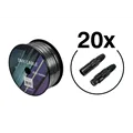 EUROLITE Set DMX Kabel 2x0,22 100m sw + 40 Verbinder
