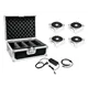 EUROLITE Set 4x AKKU IP Flat Light 1 chrom + Case + Ladegerät