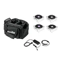 EUROLITE Set 4x AKKU IP Flat Light 1 chrom + Soft-Bag + Ladegerät
