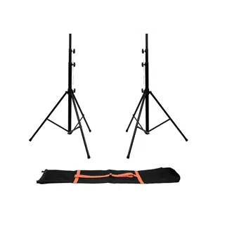 EUROLITE Set 2x LS-1 EU Stahl + Tragetasche