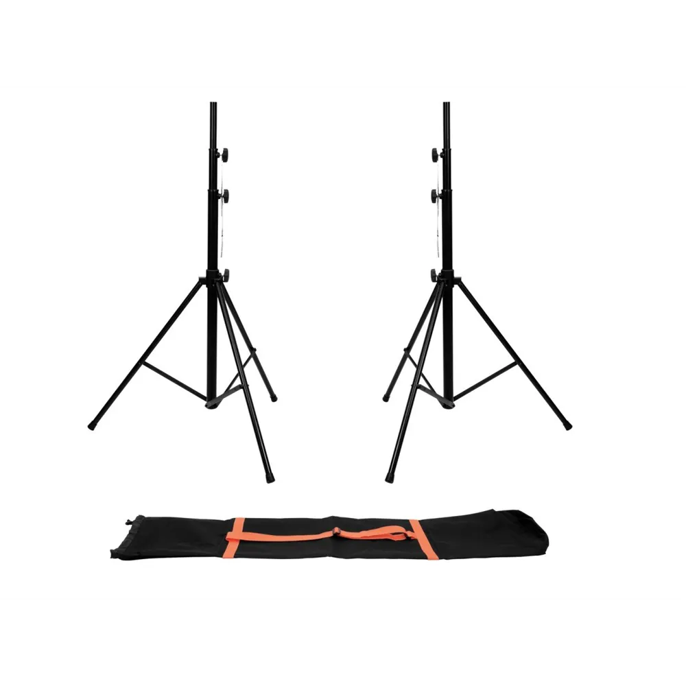 EUROLITE Set 2x LS-1 EU Stahl + Tragetasche