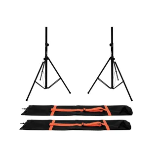 OMNITRONIC Set 2x BS-2 EU Boxenhochständer + 2x Tragetasche
