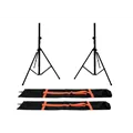 OMNITRONIC Set 2x BS-2 EU Boxenhochständer + 2x Tragetasche