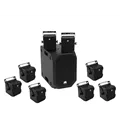 OMNITRONIC Set BOB-10A Black + 8x BOB-4 Black