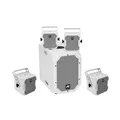 OMNITRONIC Set BOB-10A White + 4x BOB-4 White