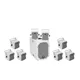 OMNITRONIC Set BOB-10A ws + 8x BOB-4 ws